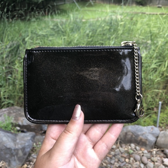 Kate Spade Black Glitter Bug Zip Pouch - Picture 2 of 8